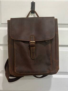 Leather laptop backpack “Eiken”